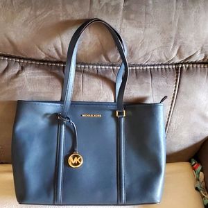 Michael Kors large dark blue tote